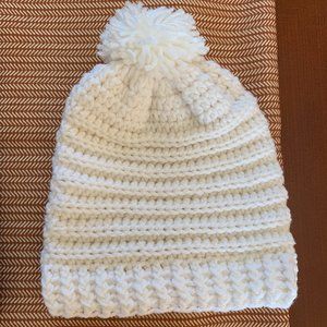 Crocheted Toddler Beanie with PomPom (For Ages 1-3)